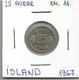 A5 Iceland 25 Aurar 1967. KM#11 - Islande