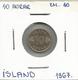 D9 Iceland 10 Aurar 1967. KM#10 - Islandia