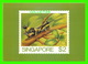 TIMBRES REPRÉSENTATIONS - SINGAPORE, GRASSHOPPER - TRAULIA AZUREIPENNIS - AMERIPEX, 1986 CHICAGO - - Briefmarken (Abbildungen)