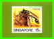 TIMBRES REPRÉSENTATIONS - SINGAPORE, POTTER WASP, DELTA ARCUATA - AMERIPEX, 1986 CHICAGO - - Timbres (représentations)