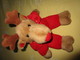 Delcampe - 3 Poupons - 1 NOUNOURS Chien Peluche De 38 Cm MUSICAL En Appuyant Sur Ventre - Avec  2 Un Elan Et Un  Mille Pattes - Peluches