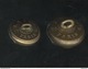 Lot De 2 Boutons Artillerie En Laiton - Boutons