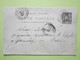 Carte Postale écrite à BUSSY-LA-PESLE, Oblitérée BRINON-LES-ALLEMANDS & PREMERY (58) 15/07/1898 Entier Sage Noir 10c - 1877-1920: Periodo Semi Moderno