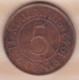 Ile Maurice , 5 Cents 1942 , George VI - Mauritius