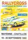 Programe RALLYCROSS Championnat De France 19 - 20 Sept 1992 Châtillon/Colmont MAYENNE Trophée ACUVUE - Autres & Non Classés