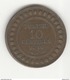 10 Centimes Tunisie 1916 A - TTB+ - Tunisie