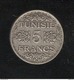 5 Francs Tunisie 1936 - Protectorat Français - TTB+ - Tunisie