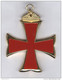 Grand Pendentif Croix De Malte émaillé 7 X 6 Cm - Freimaurerei