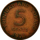 Monnaie, TRINIDAD & TOBAGO, 5 Cents, 1971, Franklin Mint, TB+, Bronze, KM:2 - Trinidad En Tobago