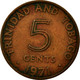 Monnaie, TRINIDAD & TOBAGO, 5 Cents, 1971, Franklin Mint, TB+, Bronze, KM:2 - Trinité & Tobago