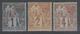 SAINT-PIERRE Et Miquelon:  N°31+32+33 * (surcharges Rouge)     - Cote 90€ - - Unused Stamps