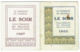 Calendrier. Lot De 2. Journal Le Soir. 1927/1933 - Small : 1921-40