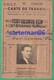 Carte De Travail S.N.C.F 1947 - De Pont Salomon (Haut Loire) à Saint Etienne Bellevue (Loire) - Europe