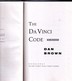 Delcampe - The DA VINCI CODE: Dan BROWN Ed. (2003) Double Day, - Acción / Aventura