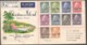 1958  Complete Set Of Overprinted Stamps SG 1-10 On WCS First Day Cover To Australia - Christmas Island