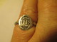 Bague Religieuse Monogramme IHS En Argent Ancienne 17ème - Bagues