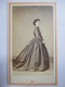 Photographie Ancienne CDV - Second Empire - Jeune Femme - Robe Fines Rayures - Photo Walery, Marseille  BE - Old (before 1900)