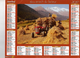 Calendrier Almanach La Poste PTT 2010. Attelage De Boeufs Fermiers Tracteurs - Grand Format : 2001-...