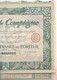 Action  100 Francs 1923 / La Soie De Compiègne (60 Oise) / Siège Social à Paris - Autres & Non Classés