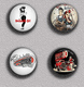 Rock And Roll Music Fan ART BADGE BUTTON PIN SET 5 (1inch/25mm Diameter) 35 DIFF - Musique