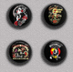 Rock And Roll Music Fan ART BADGE BUTTON PIN SET 6 (1inch/25mm Diameter) 35 DIFF - Musique