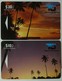 COOK ISLANDS - GPT Pair - 1st Issue - Sunset & Palm - VF Used - Cookeilanden