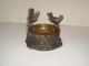 Abreuvoir Coq Et Poule Diametre 11,5 Cm Bronze - Bronzes