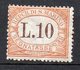 1925 San Marino - Segnatasse 27 - 10 Lira Integro MNH** Sassone 130 Euro - Strafport