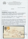 Österreich: 1850, 2 Kr Schwarz Und 1 Kr Dunkelorange, Jeweils Type Ib Auf Handpapier, Im Paar Gekleb - Sonstige & Ohne Zuordnung