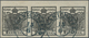 Österreich: 1850, 2 Kr Tiefschwarz, Handpapier, Type Ib, Waagerechter Dreierstreifen Mit 4,5 Mm Ober - Other & Unclassified