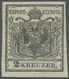 Österreich: 1850, 2 Kr Grauschwarz, Type Ia Auf Handpapier In Ungebrauchter Ausnahmeerhaltung, Volle - Sonstige & Ohne Zuordnung