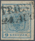 Österreich: 1850, 9 Kreuzer Hellblau, Handpapier Type I, Mit Weitestem Abstand 1,2 Mm Zwischen Der Z - Other & Unclassified
