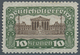 Österreich: 1919/1921, Freimarken "Parlamentsgebäude", 5 Kr., 7½ Kr. Und 10 Kr., Drei Werte In Linie - Sonstige & Ohne Zuordnung