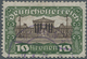 Österreich: 1919/1921, Freimarken "Parlamentsgebäude", 10 Kr. Schwarzgrünlicholiv/schwarzsiena In Li - Altri & Non Classificati