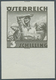 Österreich: 1934, Freimarken "Trachten", 3 Sch. "Ländliche Arbeit", Ungezähnter Offsetdruck-Probedru - Sonstige & Ohne Zuordnung