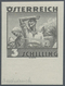 Delcampe - Österreich: 1934, Freimarken "Trachten", 3 Sch. "Ländliche Arbeit", Sechs Ungezähnte Buchdruck-Probe - Sonstige & Ohne Zuordnung