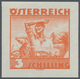 Delcampe - Österreich: 1934, Freimarken "Trachten", 3 Sch. "Ländliche Arbeit", Sechs Ungezähnte Offsetdruck-Pro - Sonstige & Ohne Zuordnung
