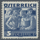 Österreich: 1934, Freimarken "Trachten", 5 Sch. "Städtische Arbeit", Sechs Gezähnte Buchdruck-Probed - Other & Unclassified