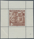 Österreich: 1934, Freimarken "Trachten", 5 Sch. "Städtische Arbeit", Sieben Gezähnte Buchdruck-Probe - Sonstige & Ohne Zuordnung