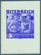 Österreich: 1934, Freimarken "Trachten", 5 Sch. "Städtische Arbeit", Sechs Ungezähnte Buchdruck-Prob - Sonstige & Ohne Zuordnung