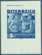 Delcampe - Österreich: 1934, Freimarken "Trachten", 5 Sch. "Städtische Arbeit", Sechs Ungezähnte Buchdruck-Prob - Sonstige & Ohne Zuordnung