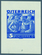 Delcampe - Österreich: 1934, Freimarken "Trachten", 5 Sch. "Städtische Arbeit", Sechs Ungezähnte Buchdruck-Prob - Other & Unclassified