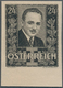 Österreich: 1934, 24 Gr. "Dollfuß" Als Geschnittener Probedruck In Schwarz Auf Kartonpapier, Unsigni - Sonstige & Ohne Zuordnung