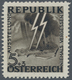 Österreich: 1946, Blitz/Maske, Gezähnte Probedrucke In Dunkleren Farbtönen, Abweichendem Papier Und - Sonstige & Ohne Zuordnung