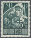 Österreich: 1947, Kriegsgefangene, Komplette Serie Von Sechs Werten Je Als Probedruck In Abweichende - Other & Unclassified