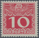 Delcampe - Österreich - Portomarken: 1909, 1 H. Bis 100 H., Dünnes, Fast Durchsichtiges Papier, Komplette Serie - Portomarken