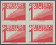 Österreich - Portomarken: 1925, Ziffern 1 Gr. Bis 60 Gr., 13 Werte Je In Ungezähnten 4er-Blocks, Pos - Postage Due