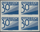 Österreich - Portomarken: 1925, Ziffern 1 Gr. Bis 60 Gr., 13 Werte Je In Ungezähnten 4er-Blocks, Pos - Portomarken