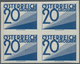 Delcampe - Österreich - Portomarken: 1925, Ziffern 1 Gr. Bis 60 Gr., 13 Werte Je In Ungezähnten 4er-Blocks, Pos - Portomarken