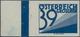 Österreich - Portomarken: 1932, Ziffern 39 Gr. Blau, Ungezähntes Randstück, Postfrisch, Unsigniert. - Portomarken